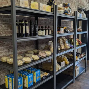 Small grocery-style shopping area