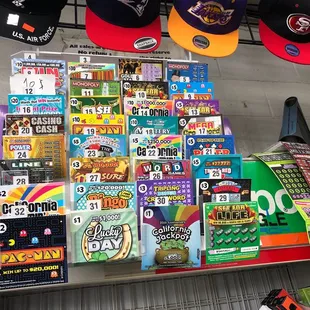 a variety of liquor products