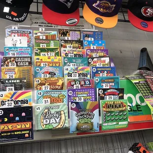 a variety of liquor products