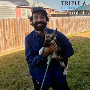 Mike and his new buddy.