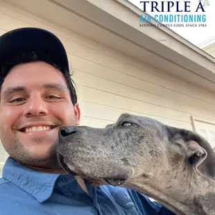 Eric getting his face washed.