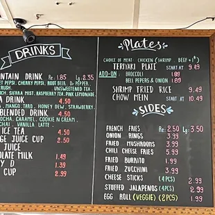 Here's the most recent menu! May 2022