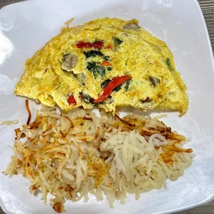 Big Bro's Omelet with Hashbrowns