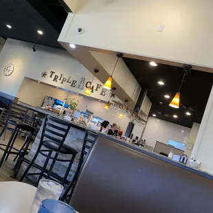 Wall sign and bar area