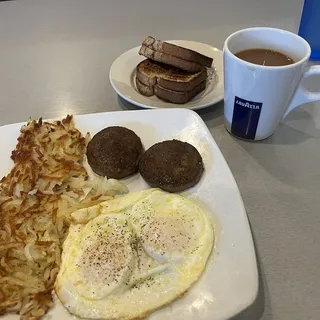 Eggs and Sausage Patties