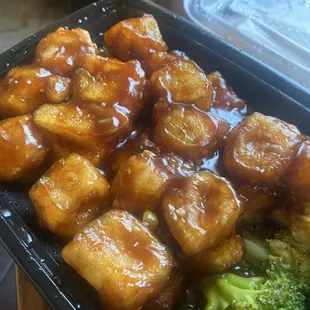 (supposed to be extra extra crispy, but was completely soft)  It tastes amazing though  40. General Tso's Bean Curd