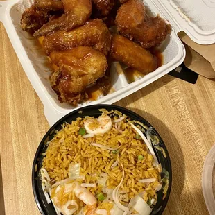 44. Shrimp Fried Rice Chicken Wing