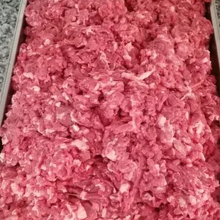Diced taco meat