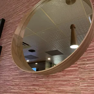 a mirror on the wall