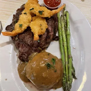 Ribeye &amp; Shrimp lunch