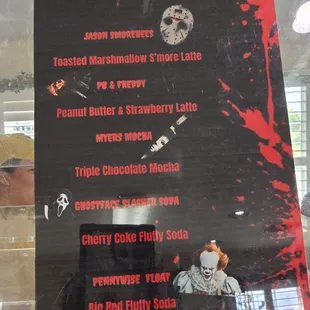 The Halloween themed coffee drinks