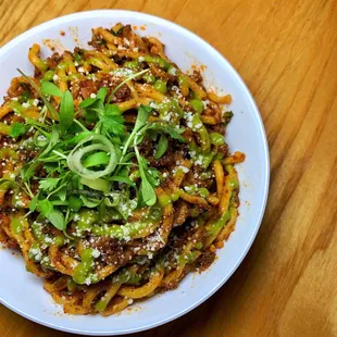 a plate of food on a wooden table