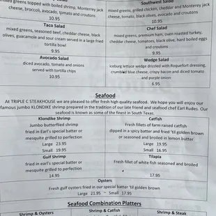 Third page of the menu