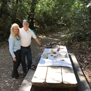 Delicious lunch in the woods of Jack London.