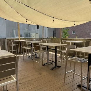 patio with tables and chairs