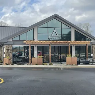 the front of the restaurant