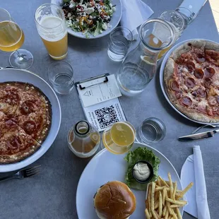 a table full of food