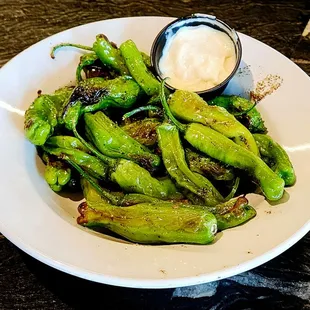 Blistered Shishito Peppers - Earthy, subtle smoky &amp; delicious!