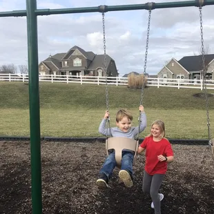 Maverick and Vera having fun at Winner's Circle Park in Triple Crown!