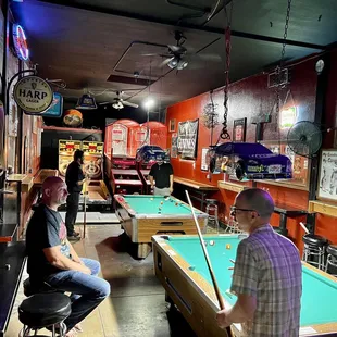 Pool tables and carnival basketball