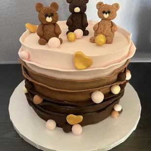 Bears fondant theme cake