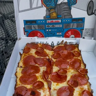 Pepperoni Detroit Pizza