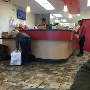 The counter where you order food.