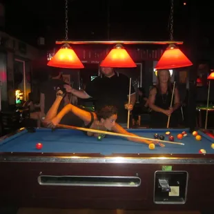 If just we all looked this good playing pool.