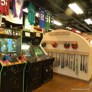 Arcade. Rentable Bats &amp; helmets.