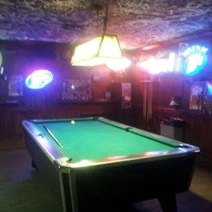 One of the pool tables