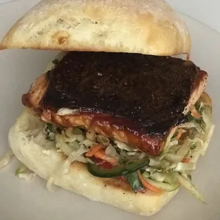 Teriyaki Glazed Salmon Sandwich