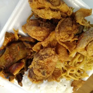 Five small chicken thighs (with bone)  along with the other entree, pinakbet 9.22.21.