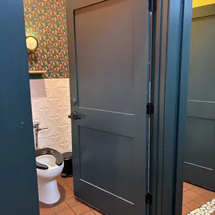 a toilet and a urinal