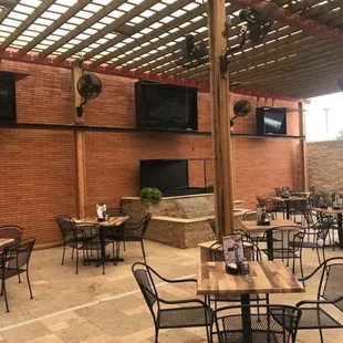 outdoor seating area