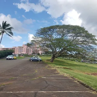 Hiking trail is behind the hospital