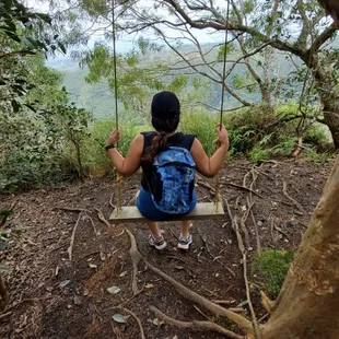 Swing in the middle of the hike