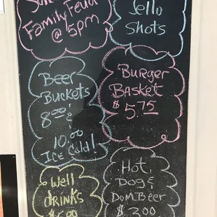 a chalk board