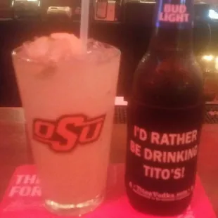 a cold drink and a cold beverage