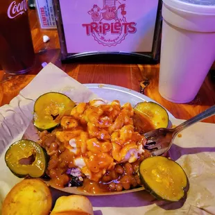 The Tripplets silos are your sign! Bbq sundae is a truly tasty combination &amp; a great value.