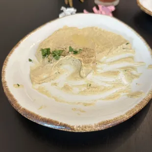 Hummus (half eaten)