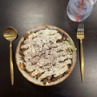 Tunisian chicken rice bowl