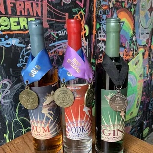 Award winning rum, vodka &amp; gin!