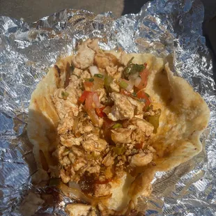Chicken fajita taco