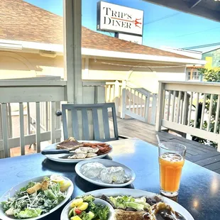 outside, salads