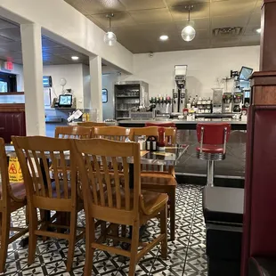 Counter and dining area