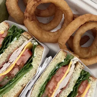 10. Club Sandwich, Turkey Onion Rings