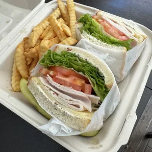 1. Boar's Head Turkey &amp; Cheese Sandwich and French Fries