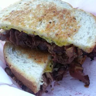 Pastrami &amp; Swiss.  Tasty but kinda slim for $7.00