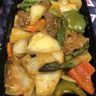 Curry beef