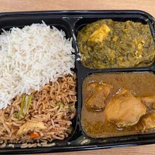 a meal in a plastic container